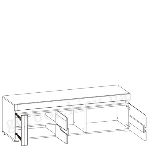 Фото наполнения тумбы ТВ IRMA IM2 BOGFRAN
