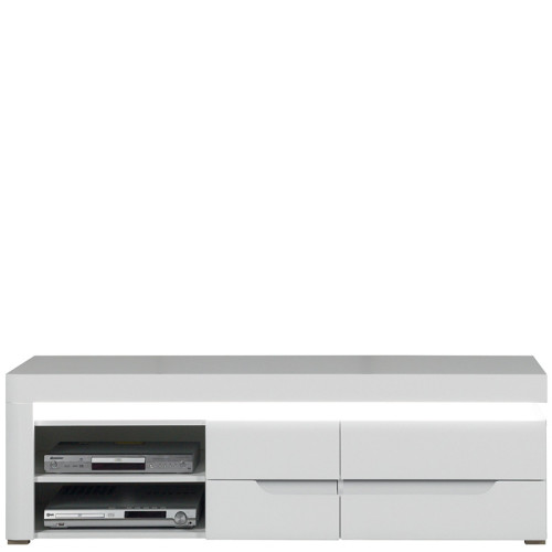 Фото тумбы ТВ IRMA IM2 BOGFRAN белый / белый глянец с белой вставкой