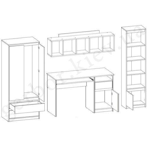 Фото комплекта для детской MADAGASKAR 1 BOGFRAN – схема наполнения