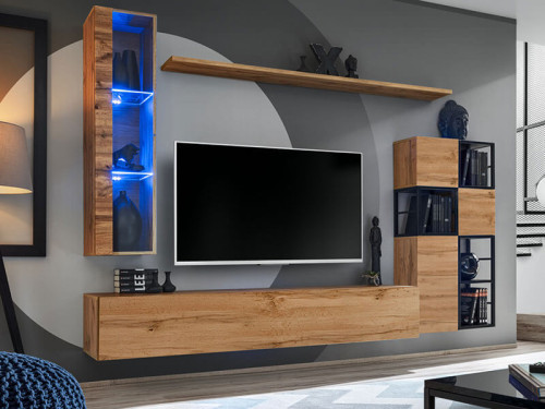 Фото гостиной SWITCH M2 WTS ASM MEBLE дуб вотан / черный