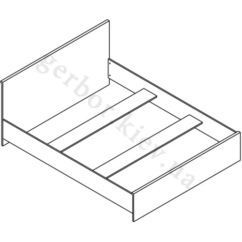 Фото ліжка ШАНТАЛЬ LOZ160 (каркас) Гербор – схема