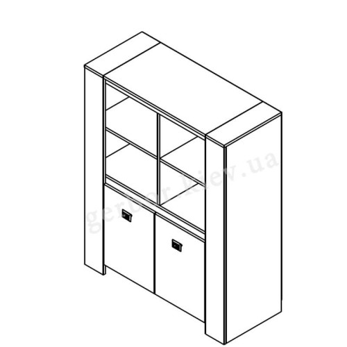 Фото тумби ШЕЛБІ KOM2D Гербор – схема