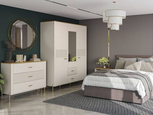 Фото шафи з дзеркалом RUBEN 3D2S MEBELBOS в інтер'єрі спальні