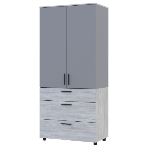 Фото шафи ТОРН 2 ДСП/3Ш полиці ДОРОС (DOROS) сосна натті / сірий