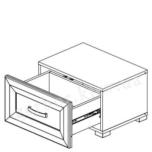 Фото спальні МАРКУС БРВ (ВМК) – схема наповнення приліжкової тумбочки