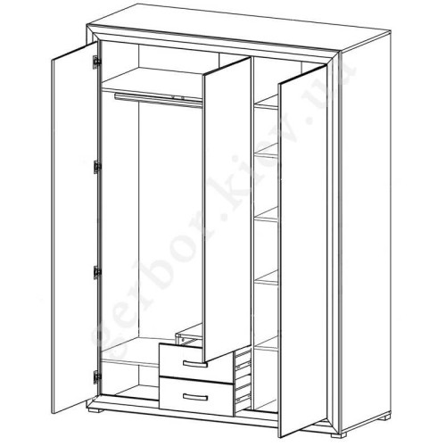 Фото спальні МАРКУС БРВ (ВМК) – схема наповнення шафи
