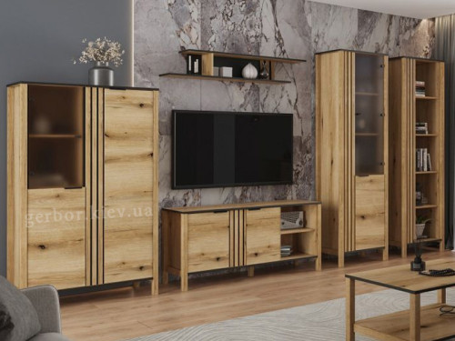 Фото низької вітрини HELIX 2D1W MEBELBOS в інтер'єрі