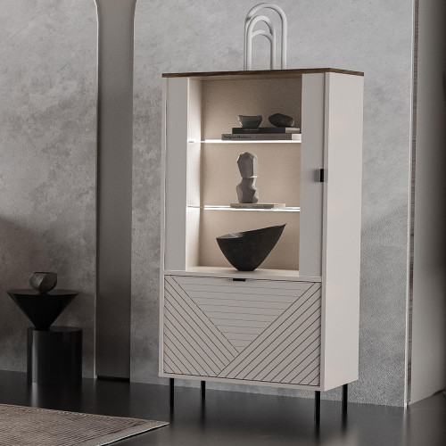 Фото низької вітрини EVO 1D1W MEBELBOS з додатковою підсвіткою