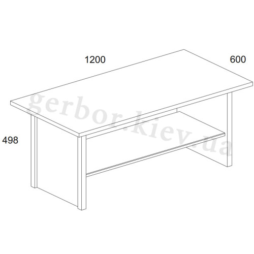 Фото журнального столу 120 SAPORI MEBELBOS – схема з розмірами