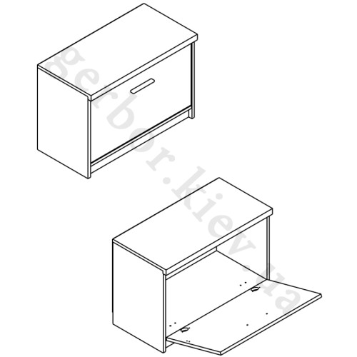 Фото тумби для взуття ШАНТАЛЬ SFB1K  Гербор – схема наповнення