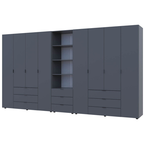 Фото шафи 4+4 ДСП з пеналом ГЕЛАР ДОРОС (DOROS) графіт