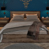 Фото кровати с подъемным механизмом BAYLAR LOZ/160/B BRW в интерьере спальни – вид спереди