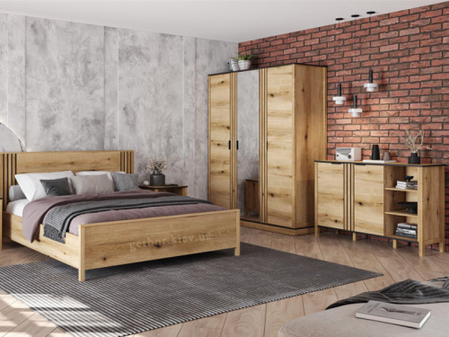 Фото тумби HELIX 2D/140 MEBELBOS в інтер'єрі спальні