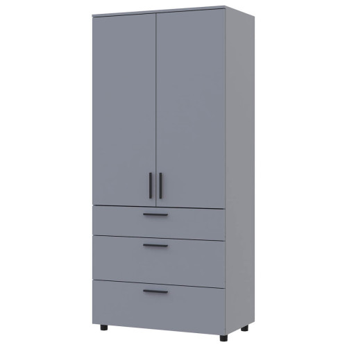 Фото сірої шафи ТОРН 2 ДСП/3Ш полиці ДОРОС (DOROS)