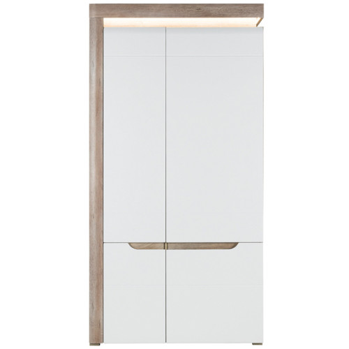 Фото шкафа 2D IRMA IM9 2D BOGFRAN дуб / белый глянец