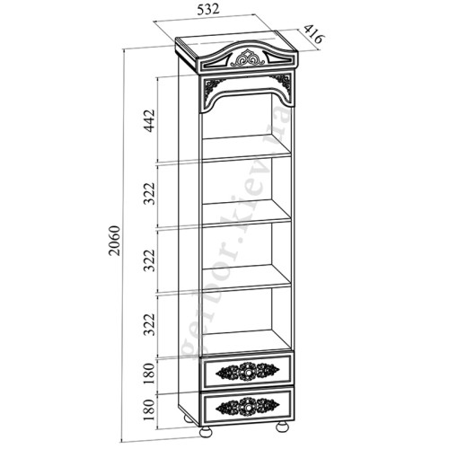 Фото стеллажа БЕЛЛЬ АС-43 Санти - размеры