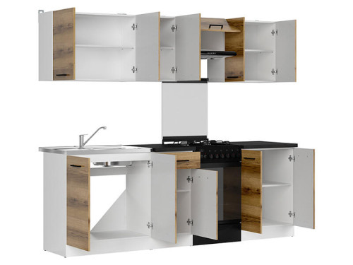 Фото кухні JUNONA LINE 230 ZBL BRW делано світлий – наповнення