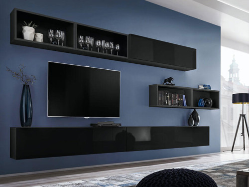 Фото гостиной BLOX XIV ZZ ASM MEBLE черный / черный глянец