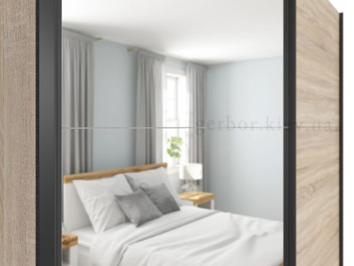 Фото шафи-купе із дзеркалом TETRIX   SZF/183/M BRW дуб сонома – фасади