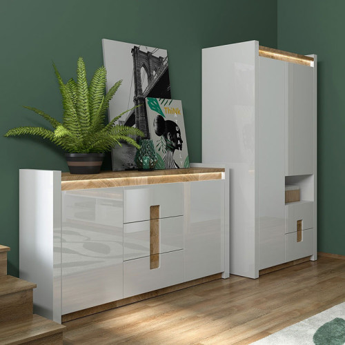 Фото комода ALAMEDA KOM2D3S BRW - комплект мебели для гостиной