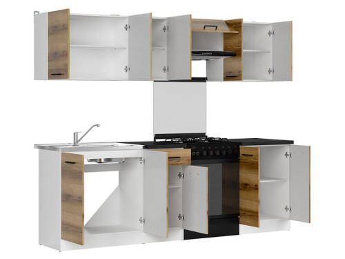 Фото кухні JUNONA LINE 240 ZBL BRW делано світлий – наповнення