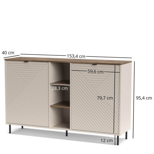 Фото комода з полицями EVO 2D MEBELBOS – розміри