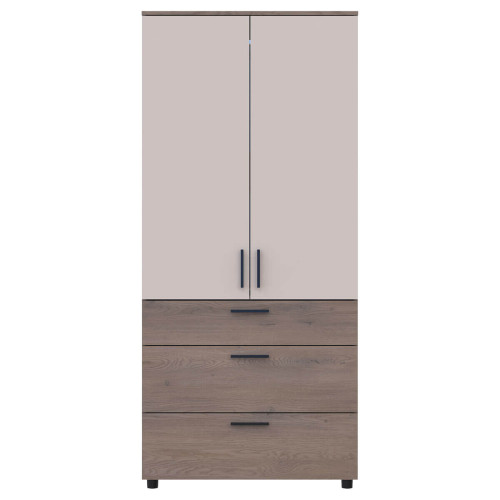 Фото шафи ТОРН 2 ДСП/3Ш полиці ДОРОС (DOROS) кремона канноло / кашемір – вигляд спереду