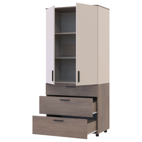 Фото шафи ТОРН 2 ДСП/3Ш полиці ДОРОС (DOROS) кремона канноло / кашемір