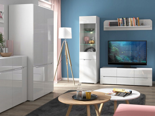 Фото шкафа YOLK 4D MEBELBOS в интерьере гостиной