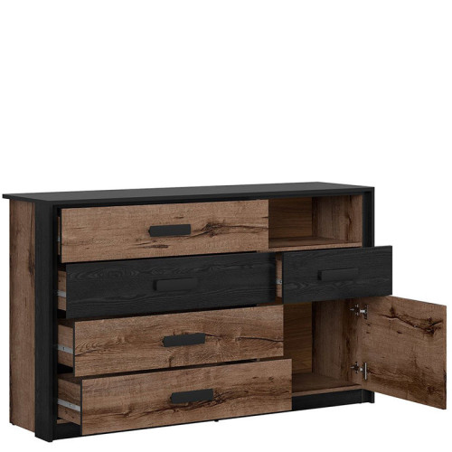 Фото наполнения комода KASSEL KOM1D5S BRW