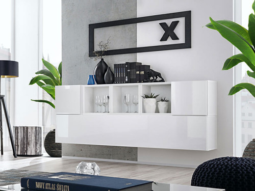 Фото мебели для гостиной BLOX BXS5 WW ASM MEBLE белый / белый глянец 