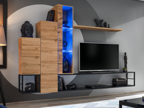 Фото гостиной SWITCH M8 WTS ASM MEBLE дуб вотан / черный