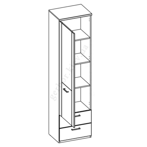Фото пеналу DOORSET 1D2S MEBELBOS – схема наповнення
