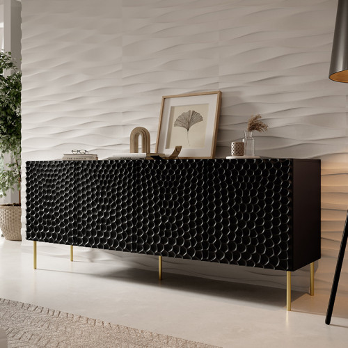 Фото комоду 190 HOLE CAMA MEBLE чорний