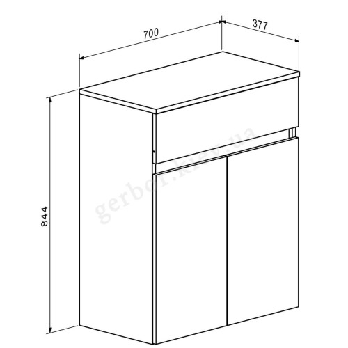 Фото передпокою АНСІ Гербор – схема тумби з розмірами