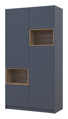 Фото шафи 2 ДСП ДЕЙЛ ДОРОС (DOROS) графіт / дуб евок