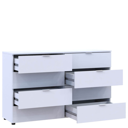 Фото білого комода РОН 8 8Ш ДОРОС (DOROS) – вигляд збоку наповнення