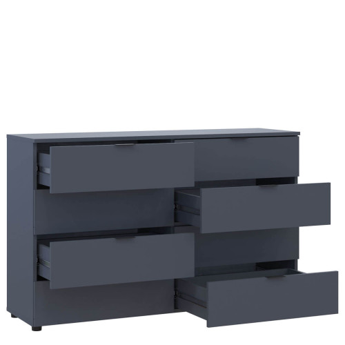 Фото комода РОН 8 8 Ш ДОРОС (DOROS) графіт – вигляд збоку наповнення