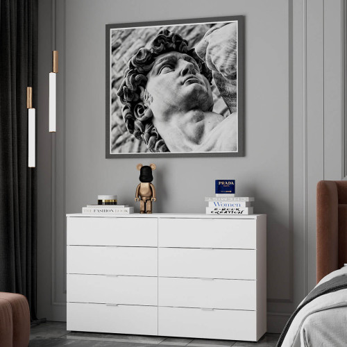 Фото білого комода РОН 8 8Ш ДОРОС (DOROS) в інтер'єрі