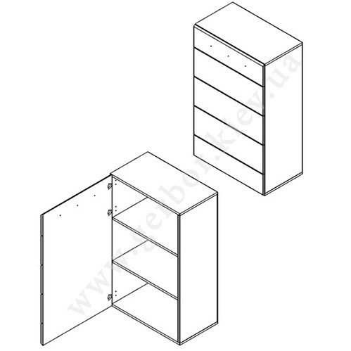 На фото схема тумби вітальні ЛЕНА Гербор