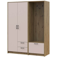 РОНДІ Шафа 2 ДСП з вішалкою ДОРОС (DOROS) 142х52х195