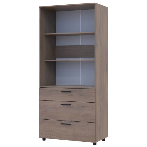 Фото шафи ТОРН 2 ДСП/3Ш полиці ДОРОС (DOROS) кремона канноло – вигляд збоку наповнення