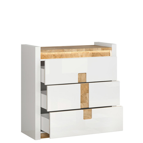 Фото комода ALAMEDA KOM3S BRW - наполнение