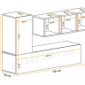 Фото мебели для гостиной BLOX BXS6 ASM MEBLE – схема с внешними размерами
