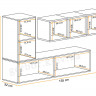 Фото мебели для гостиной BLOX BXS6 ASM MEBLE – схема с внутренними размерами