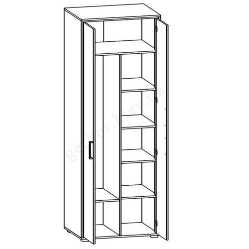 Фото комбінованої шафи ПРАЙМ  SZF2DC Гербор – схема наповнення