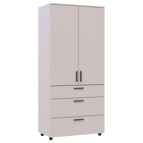 Фото шафи ТОРН 2 ДСП/3Ш полиці ДОРОС (DOROS) кашемір – вигляд збоку