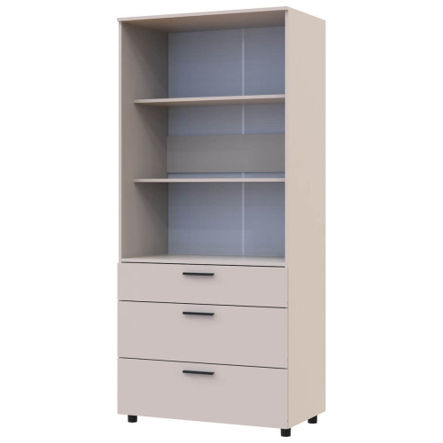 Фото шафи ТОРН 2 ДСП/3Ш полиці ДОРОС (DOROS) кашемір  – вигляд збоку наповнення