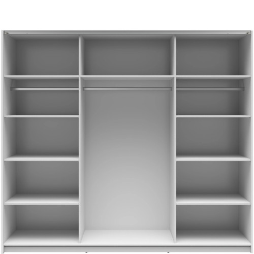 Фото шафи-купе TETRIX  SZF/220 BRW білий глянець – вигляд спереду наповнення