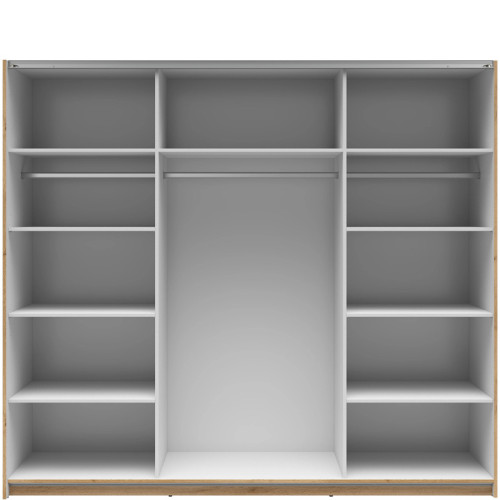 Фото шафи-купе TETRIX  SZF/220 BRW дуб вотан – вигляд спереду наповнення